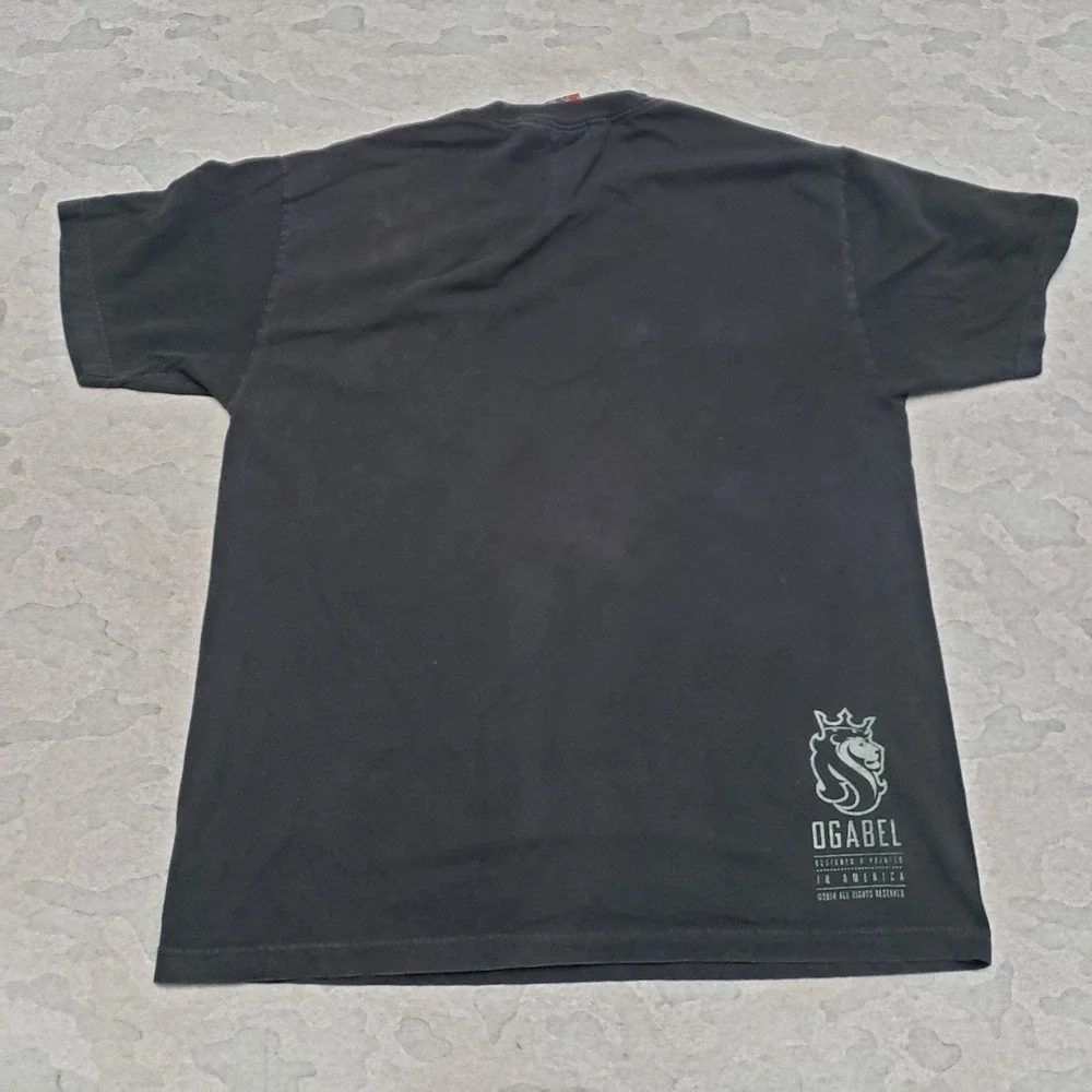 Ogabel Shirt Mens Large‎ Black Short Sleeve Snake